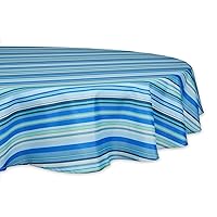 DII Indoor/Outdoor Tabletop Collection Multi-use, Machine Washable, Striped, Tablecloth, 60