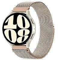 20mm Quick Release Watch Band for Samsung Galaxy Watch 6/5/4/3 Band 40mm 44mm 41mm 47mm 43mm 46mm 42mm,Milanese Bands Magnetic Mesh Metal Strap for Amazfit Bip U Pro/GTS/Galaxy watch Active 2