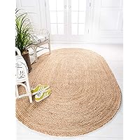 Unique Loom Braided Jute Collection Area Rug - Dhaka (3' 3