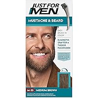 JUST FOR MEN Color Gel Mustache & Beard M-35 Medium Brown 1 ea (Pack of 6)