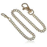 Charles-Hubert, Paris 3548-G Stainless Steel Gold-Plated Pocket Watch Chain
