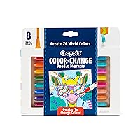 Crayola Color Changing Markers (8ct), Assorted Colors, Markers for Teens, Pair with Adult Coloring Books, Gift for Teens, Nontoxic