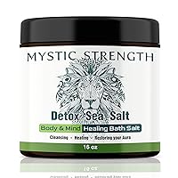Mystic Strength Dead Sea Salt: Detox Bath Salt for Rejuvenating Bath Soaks and Energy Purification. Ideal for Spiritual Cleansing, Aromatherapy, Meditation, Personal and Sacred Objects Cleansing.
