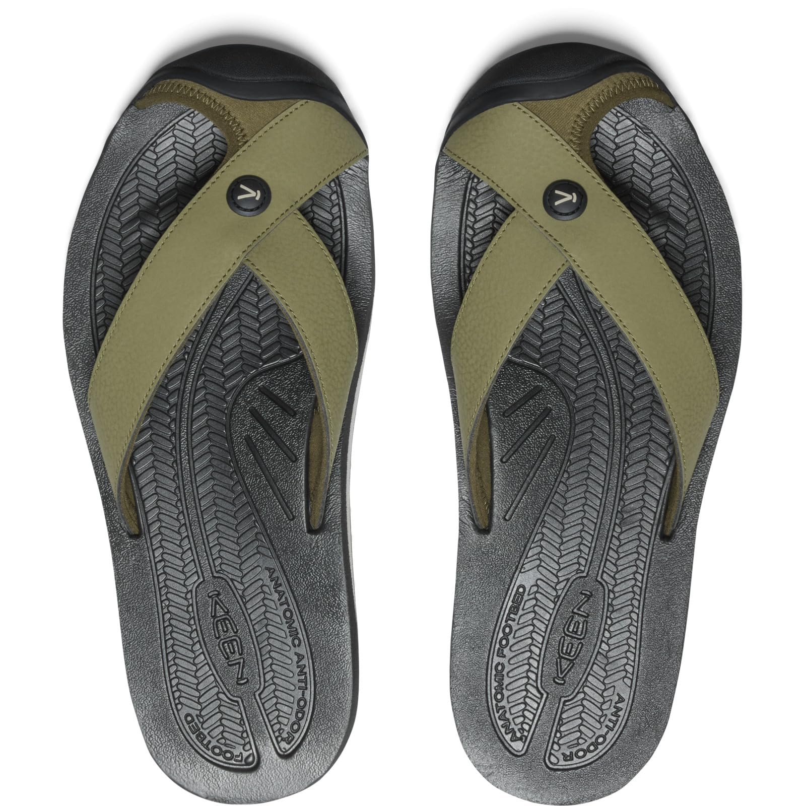 KEEN Men's Barbados Breathable Comfortable Sandals Toe Protection Flip-Flops