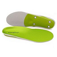All-Purpose Support High Arch Insoles (Green) - Trim-To-Fit Orthotic Shoe Inserts - Professional Grade - Men 2.5-5 / Women 4.5-6