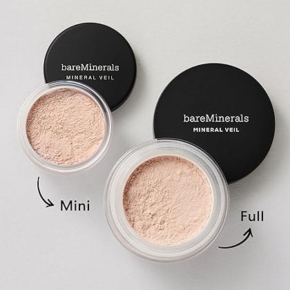 bareMinerals Mineral Veil Setting Powder, Weightless Talc-Free Finishing Powder Makeup, Extends Makeup Wear, Vegan