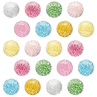 inheming 20 Pieces Bouncy Balls, 32 mm Glitter Bounce Balls for Kids, Colorful Bouncing Balls for Birthday Gift, Party Favor, Vending Machines