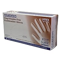 Vitex 4 mil Vinyl Powder Free Exam Gloves (Cream, X-Large) Box of 90