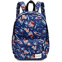 Fashion Nylon Backpack For Women Travel Floral Travel Backpack Purse 15.6 inch Laptop Bag For Unisex College - Blue