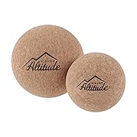 Cork Message Ball Set - 50mm and 65mm Full Body Yoga Massage Balls for Muscle Recovery and Pain Relief