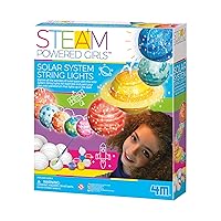 4M Toysmith, STEAM Powered Girls Solar System String Lights, Mini-Planetarium DIY Stem Toy, for Girls Ages 5+
