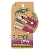 GOODY Planet Hinge Hair Clips - 2 Count,Maroon - Slideproof Grip to Style With Ease - Hair Accessories for Men,Women,Boys & Girls - For All Hair Types - Made with Plant Based Materials