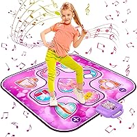 Dance Mat, Dance Mixer Rhythm Step Play Mat - Dance Game Toy Gift for Kids Girls Boys - 3 Challenge Levels Dance Pad with LED Lights, Built-in Music, Adjustable Volume