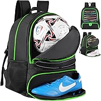 TRAILKICKER Mesh Black Basketball Soccer Bag Backpack Sports Volleyball Football Bag with Ball and Shoe Compartment for Boys Girls Man Women Ball Equipment Bag All Sports Venue