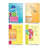 Designer Greetings Foiled Birthday Assortment, 12 Cards, 13 Envelopes