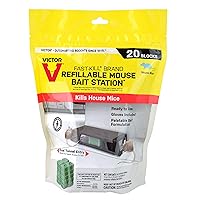Victor M923 Fast-Kill Brand Ready-to-Use Refillable Mouse Station – 20 Blocks