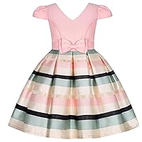 Girls Dress with Bow Design Girl Party Dress Birthday Dress Girl Suitable for Children 2-14 Years Old