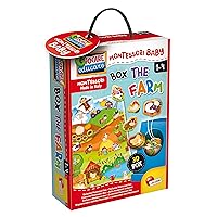 Lisciani 92741 Montessori Baby Box The Farm-Educational Game for Children from 1 to 4 years-92741, Multicolor