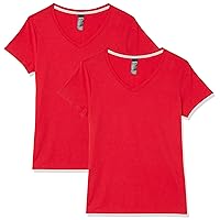 Hanes Womens X-Temp V-Neck T-Shirt - 2 Pack