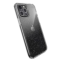 Speck Products Presidio Perfect-Clear + Glitter iPhone 12 Pro Max Case, Clear with Gold Glitter/Clear