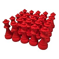 Red Chess Queen Erasers - Bulk Party Pack of 25 - Chess Club prizes and Party Favors - by WE Games