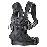BabyBjörn New Baby Carrier One Air 2019 Edition, Mesh, Black, One Size (098025US)(Pack of 1)