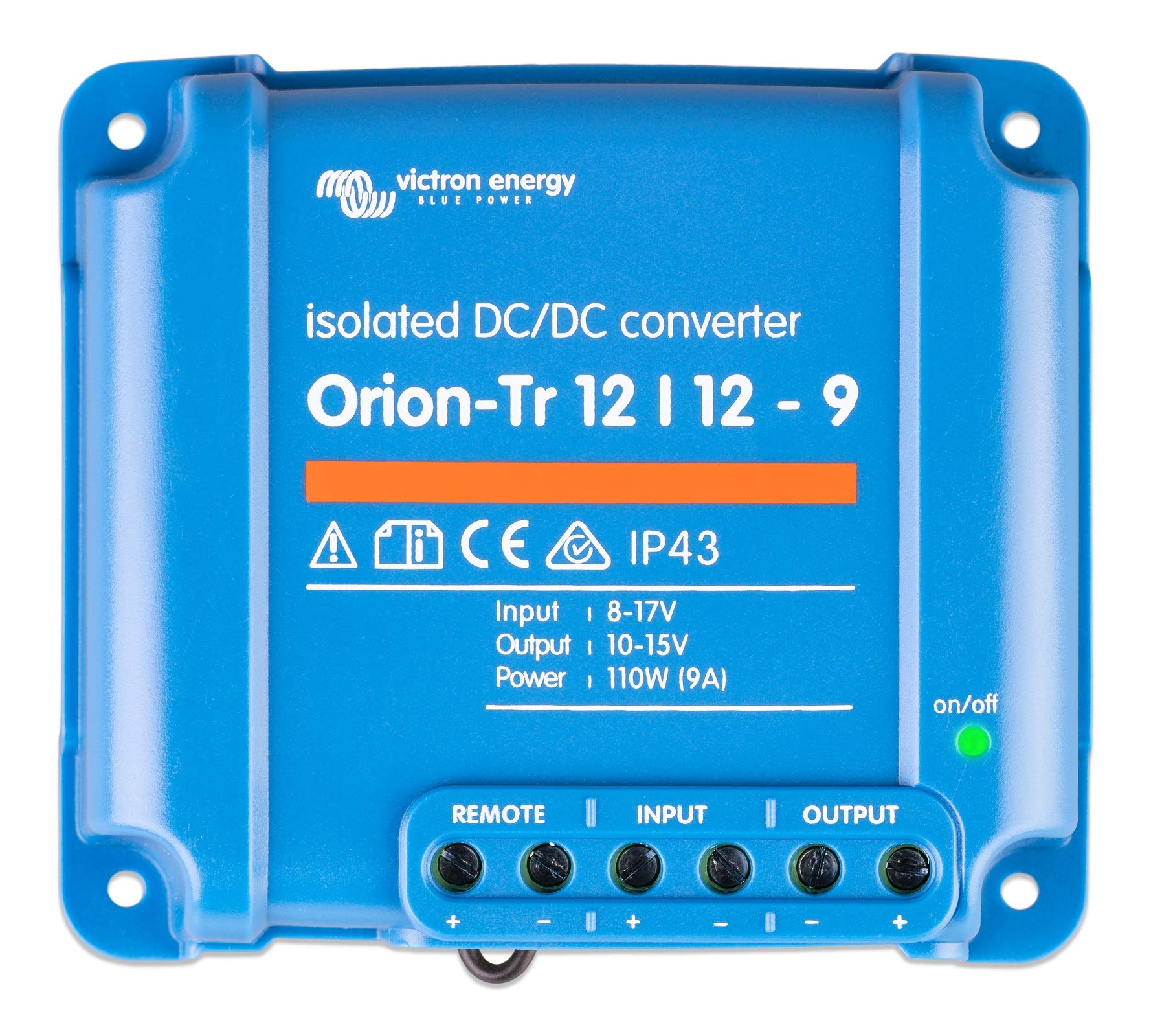 Victron Energy Orion-Tr IP43 12/12-Volt 9 amp 110-Watt DC-DC Converter, Isolated
