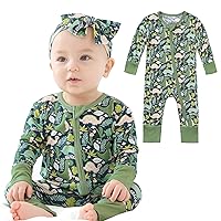 Zippered One-Piece Baby Clothes Footless Sleepers Rompers 0-36 Months
