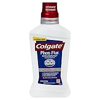 Colgate Phos Flur Ortho Defens Fluoride Rinse, Gushing Grape, 16.9-Ounce Bottle (Pack of 2)