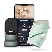 Owlet Dream Sock and Cam 2 Bundle - Smart Baby Monitor with HD Video and Night Vision - Oxygen and Heart Rate Monitor for Tracking O2 Levels, Night Wakings and Movement - Mint/Sleepy Sage