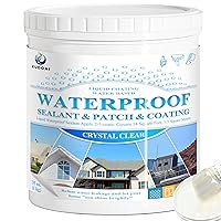 Liquid Waterproof Sealant Crystal Clear 35oz, XUDOAI Indoor Outdoor Water-Based Transparent Waterproof Coating Roof Bathroom Walls Leakage Sealing