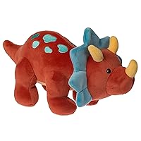 Mary Meyer Stuffed Animal Smootheez Pillow-Soft Toy, 10-Inches, Red Triceratops
