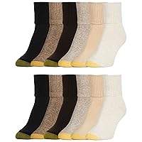 GOLDTOE Women's Classic Turn Cuff Socks 6 Pack