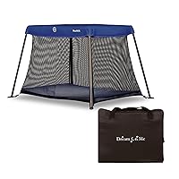 Travel Light Playard in Blue, Lightweight, Portable and Easy to Carry Baby Playard, Indoor and Outdoor - With a Soft and Comfortable Mattress Pad