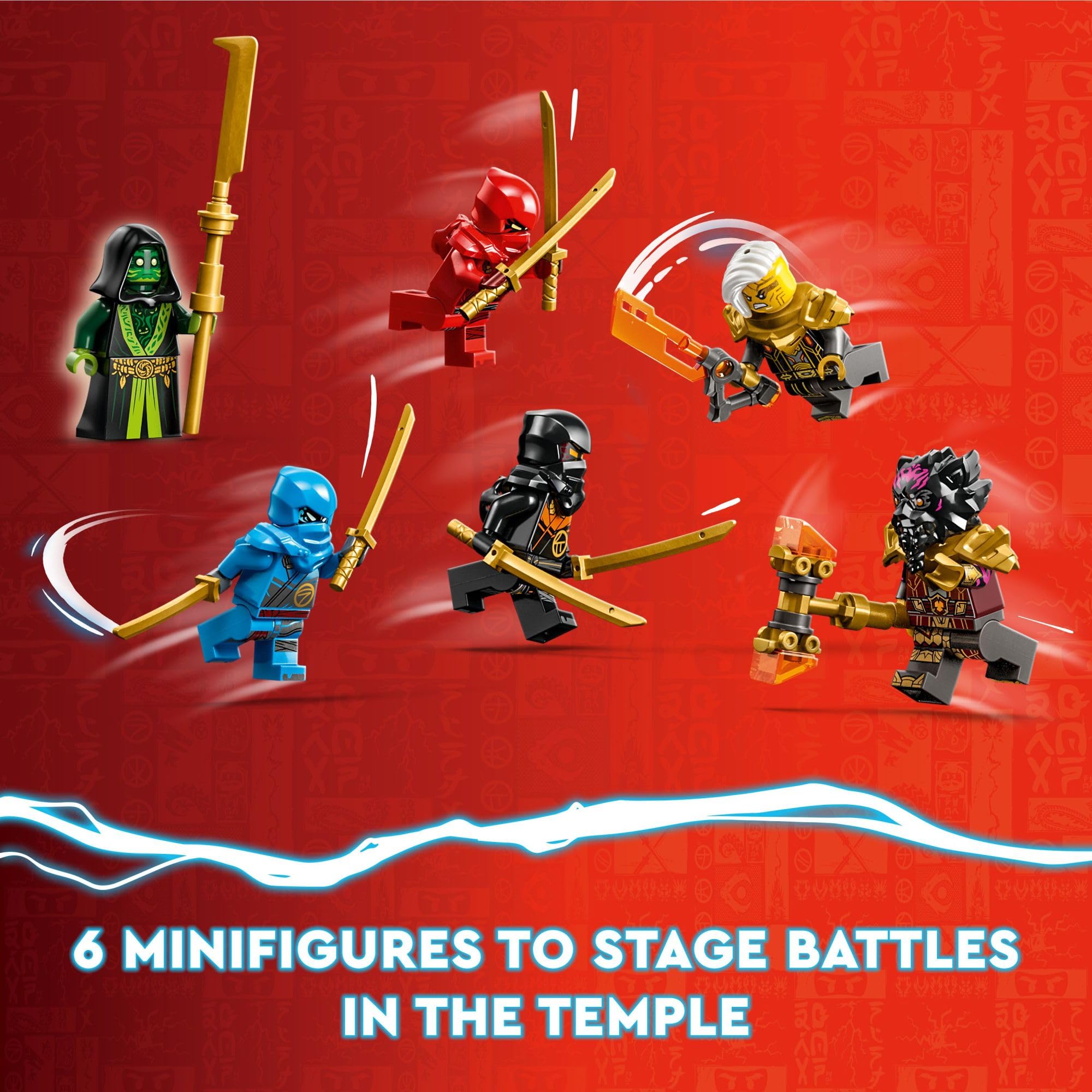 LEGO NINJAGO Temple of The Dragon Energy Cores 71795, Building Toy with a NINJAGO Temple and 6 Minifigures Including Cole, Kai and NYA' Gift for Kids Ages 8+ Who Love Buildable Ninja Playsets