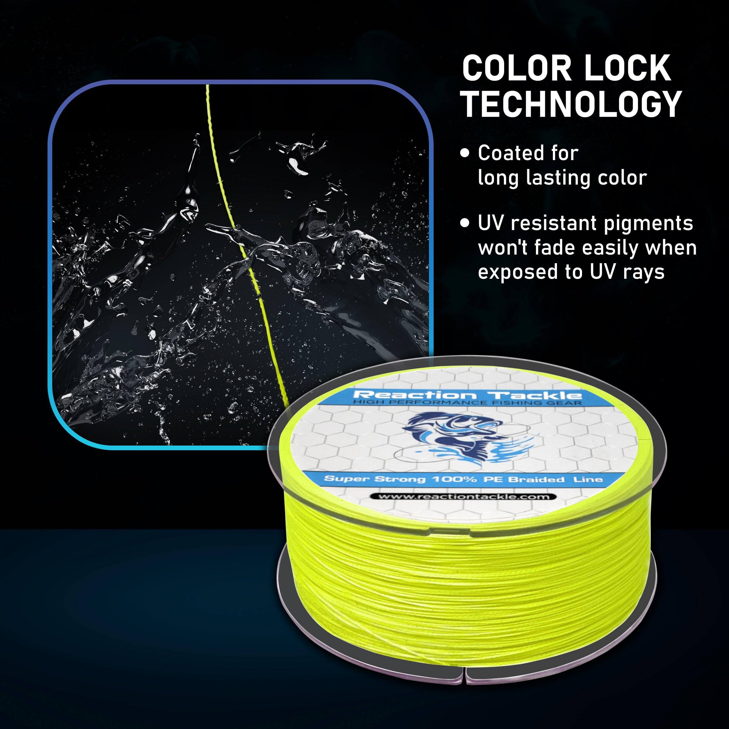 Buy Reaction Tackle Braided Fishing Line - Pro Grade Power