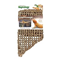 Penn-Plax Reptology Lizard Lounger Corner Triangle with Ladder– 100% Natural Seagrass Fiber – Great for Bearded Dragons, Anoles, Geckos, and Other Reptiles – Large