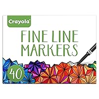 Crayola Fine Line Markers For Adults (40 Count), Fine Line Markers For Adult Coloring Books, Thin Markers, Easter Gifts for Teens [Amazon Exclusive]