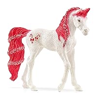 Schleich bayala, Collectible Unicorn Toy Figure for Girls and Boys, Candy Cane Unicorn Figurine (Dessert Series), Ages 5+, 6.3 inch