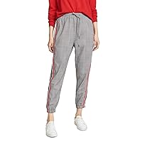 cupcakes and cashmere Women's Stella Checked Jogger with Stripping Detail