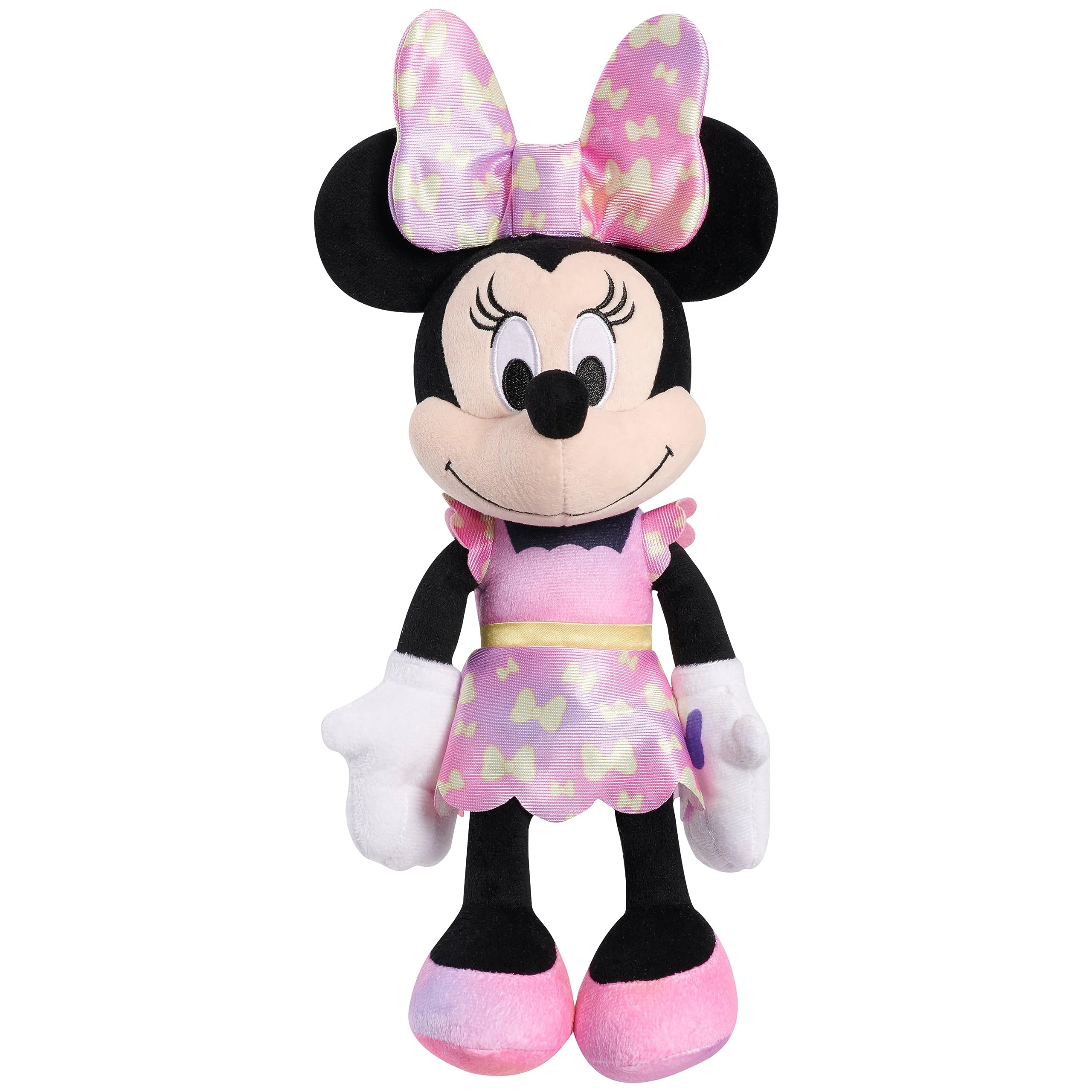 Disney Junior Minnie Mouse Fashion Bow Plush Stuffed Animal, Officially Licensed Kids Toys for Ages 3 Up by Just Play