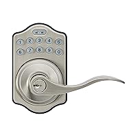 Electronic Keypad Entry Lever Door Lock, Satin Nickel, 7.83 cm x 12.91 cm