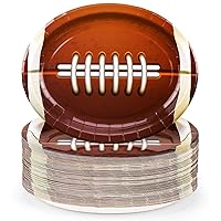 100 Pcs Football Paper Plates Oval Disposable Football Serving Trays and Platters 11