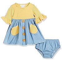 Bonnie Jean baby-girls Knit to Woven Empire DressCasual Dress