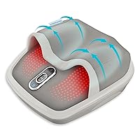 Homedics Shiatsu Air Max Foot Massager, Air Compression Massage, Deep-Kneading Rolling Massage, Soothing Heat, Pain Relief and Muscle Recovery, Relaxes Feet, Spa Therapy for Home or Office