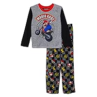 SUPER MARIO Boys' Pajama Set, Mario Kart, Size 4
