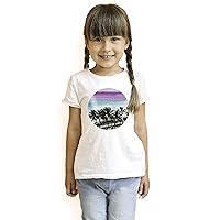 Kids Organic Cotton T-Shirt Summer Times, sea, Ocean, Palms on Beach, Surfers Paradise, Beach Life