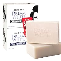 Kojie San Dream White Soap - Skin Brightening Kojic Acid Soap that Reduces Hyperpigmentation with Collagen, Elastin & Coconut Oil - 135g x 2 Bars