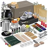 Hearth & Harbor Soy Candle Making Kit for Adults & Kids, Candle Making Supplies DIY for Beginners, Soy Wax Candle Making Kits with Melter - Complete Kit + Electric Pot, 2 Lbs