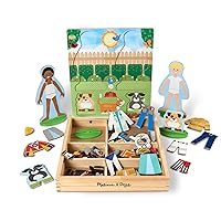 Occupations Magnetic Dress-Up Wooden Pretend Play Set (74 pcs) - Magnetic Dress-Up Dolls For Kids
